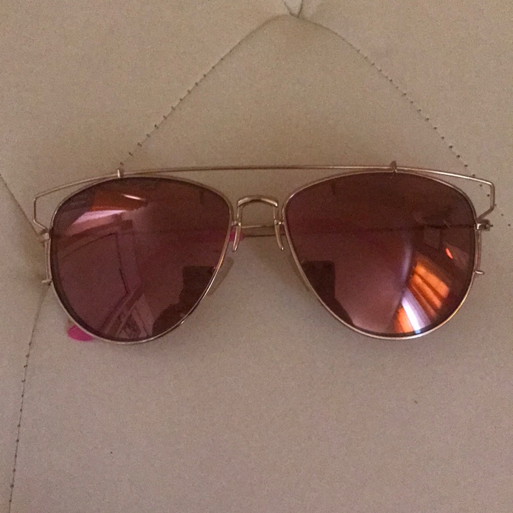Wired rose gold Betsey Johnson Sunglasses